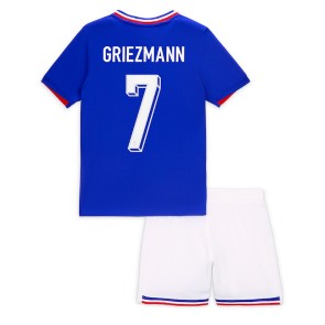 Francie Antoine Griezmann #7 Dětské Domácí dres komplet ME 2024 Krátký Rukáv (+ trenýrky)